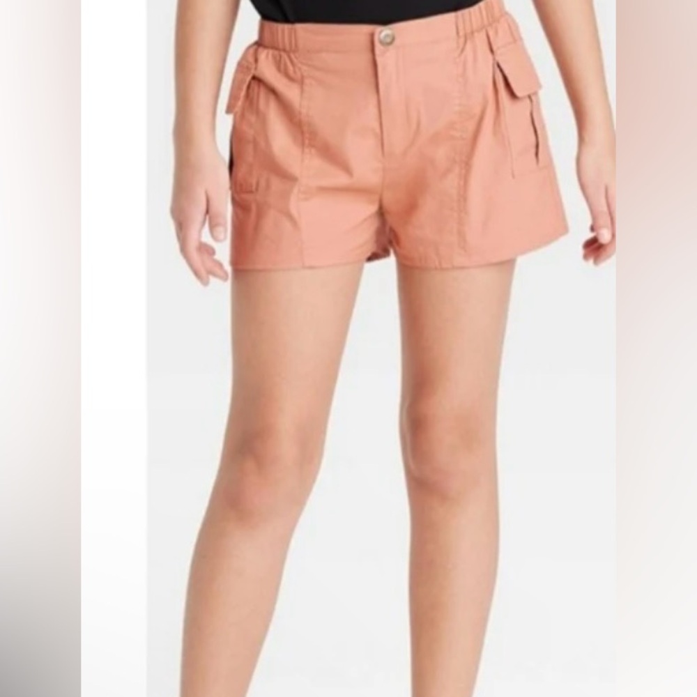 Art Class Girls Cargo Shorts Rust Orange Size 10/12 NWOT